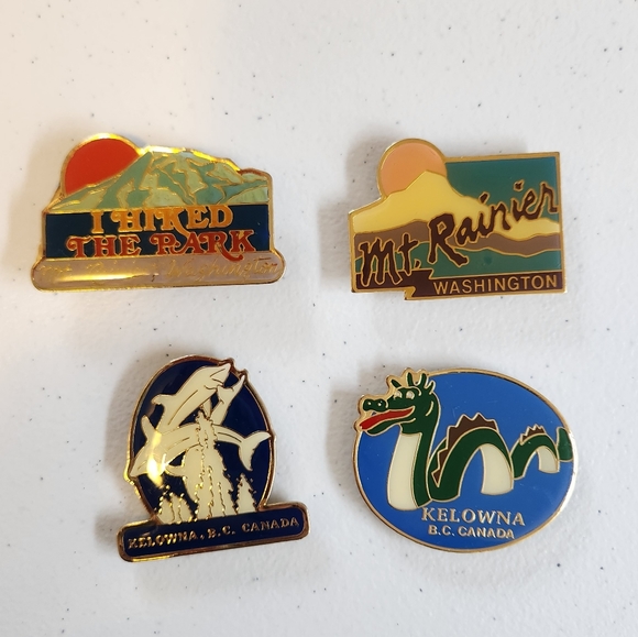 Vintage Other - Vintage 90s Travel Magnets Fridge Magnet Mt Rainier Kelowna Ogopogo Eclectic lot